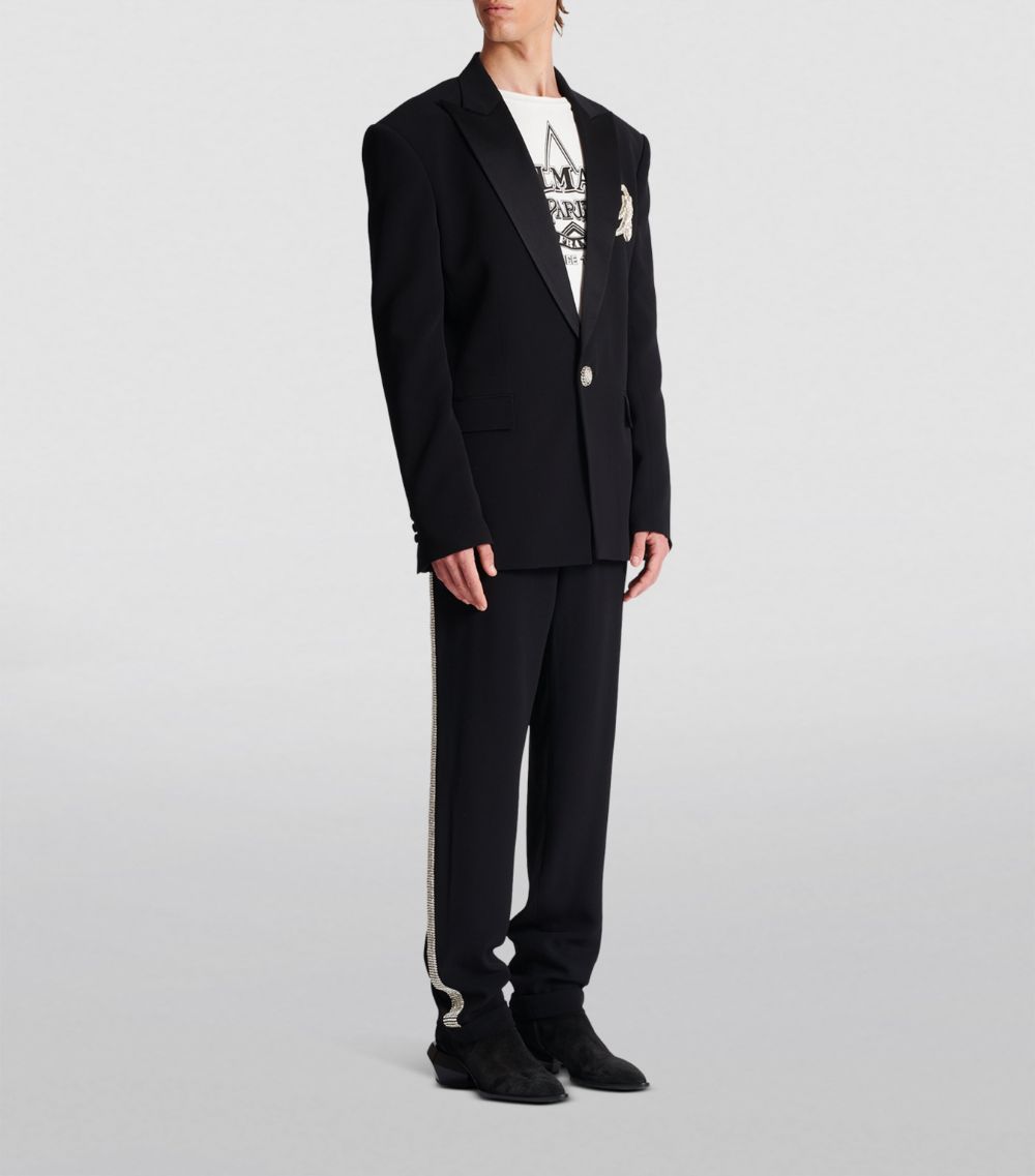 Balmain Balmain Embroidered-Monogram Dinner Jacket