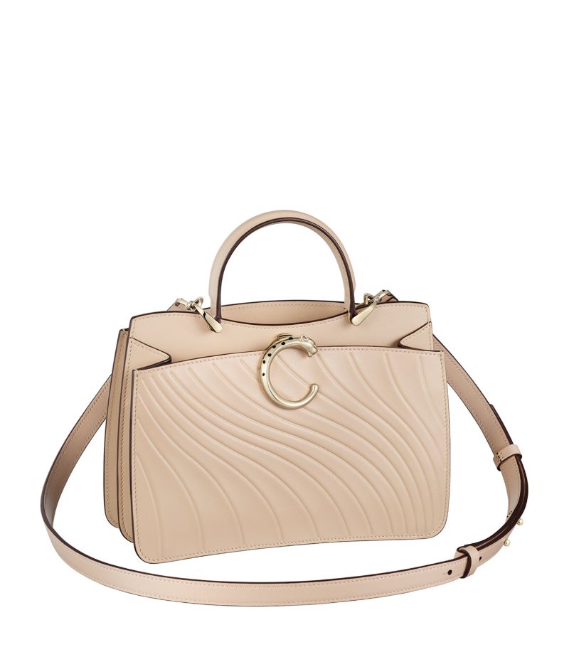 Cartier Cartier Leather Panthère De Cartier Top-Handle Bag