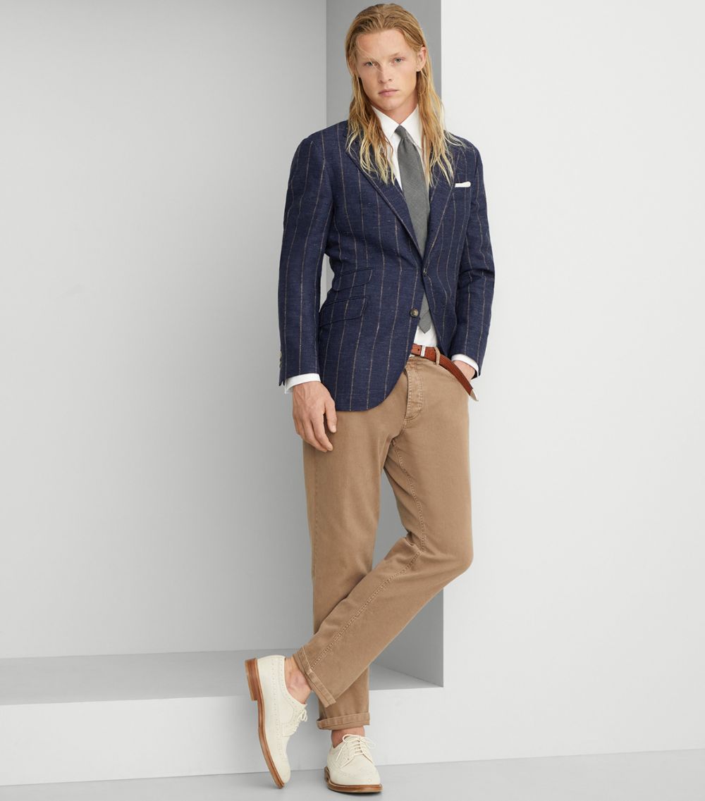 Brunello Cucinelli Brunello Cucinelli Linen-Blend Pinstripe Blazer