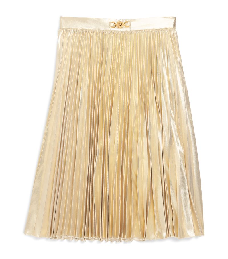 Young Versace Versace Kids Medusa Pleated Lamé Skirt (4-14 Years)