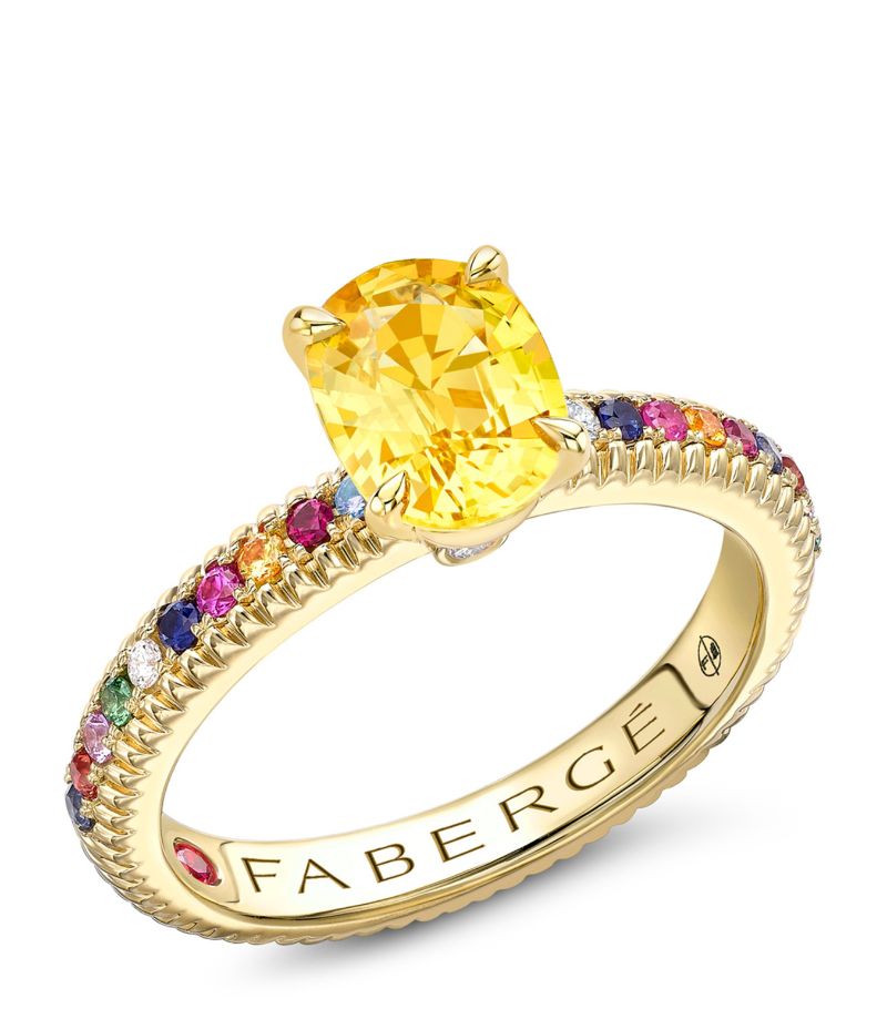 Fabergé Fabergé Yellow Gold, Ruby and Rainbow Sapphire Colours of Love Ring