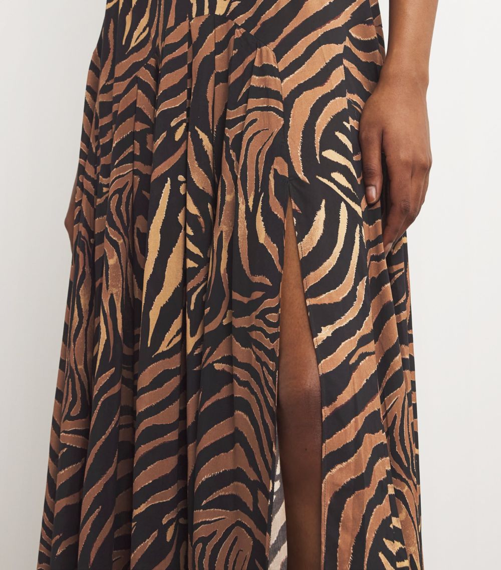  Rixo Tiger Print Coralie Midi Dress