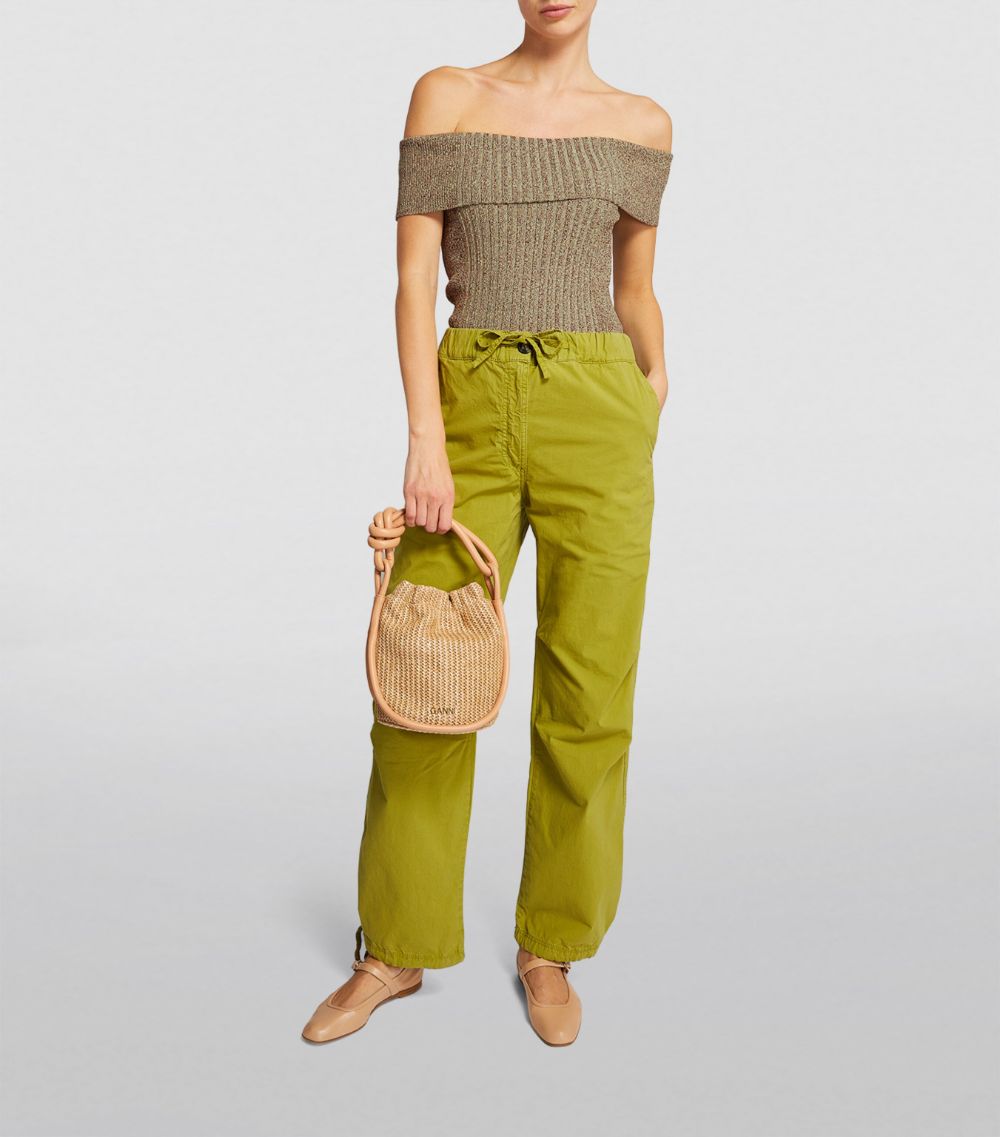 Ganni GANNI Knitted Off-The-Shoulder Top