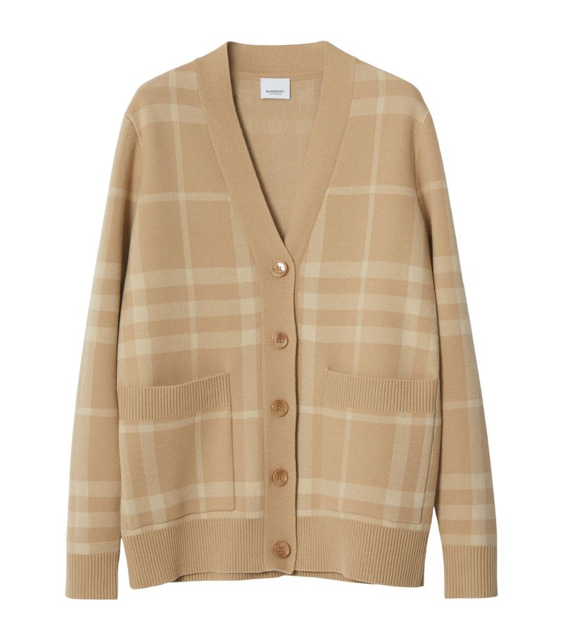 Burberry Burberry Wool-Cashmere Jacquard Cardigan