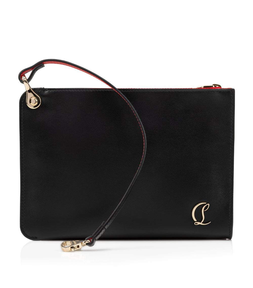 Christian Louboutin Christian Louboutin Cl Logo Leather Pouch