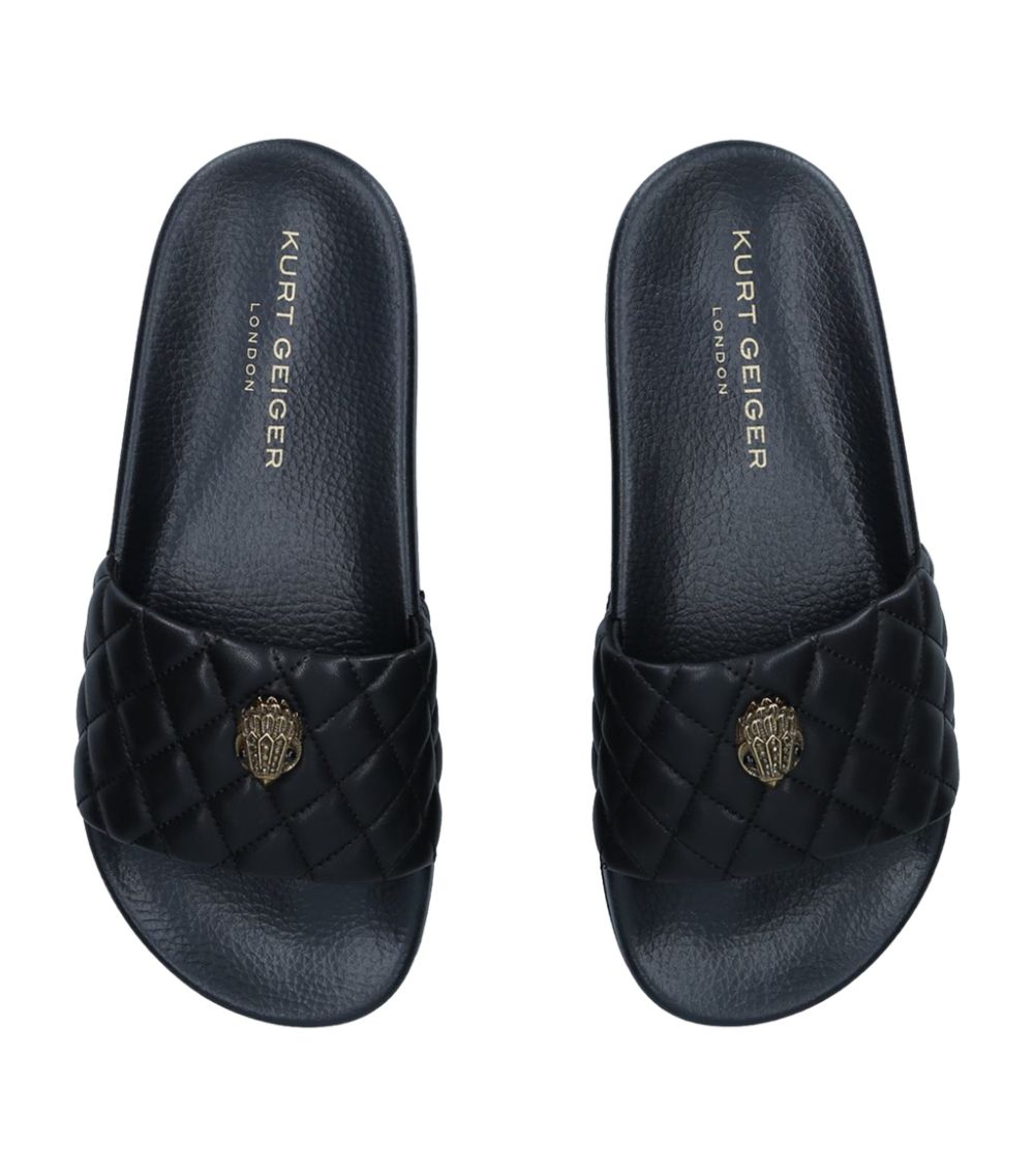 Kurt Geiger London Kurt Geiger London Eagle-Embellished Quilted Meena Slides