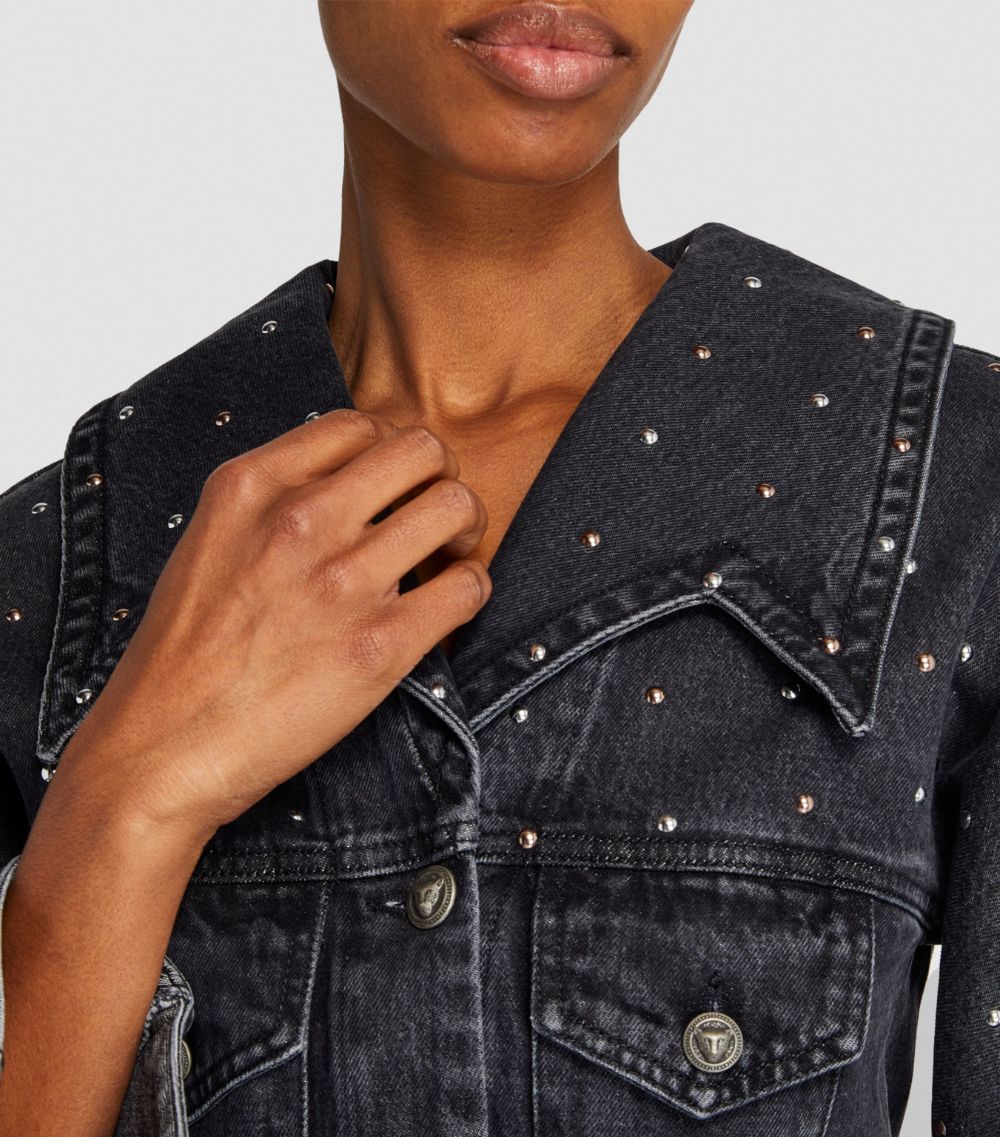 Hayley Menzies Hayley Menzies Acid Wash Studded Denim Jacket