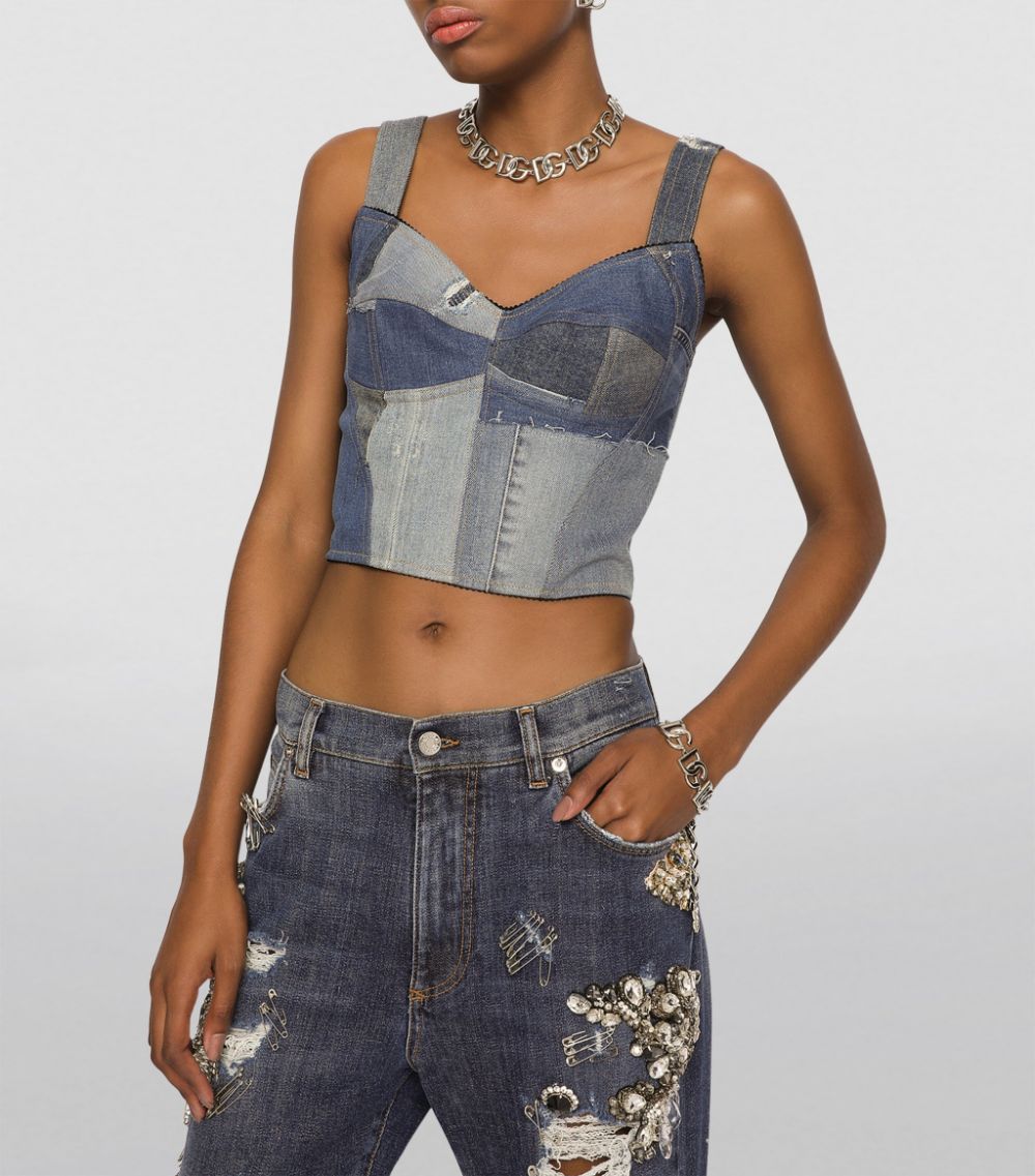 Dolce & Gabbana Dolce & Gabbana Denim Bustier Top