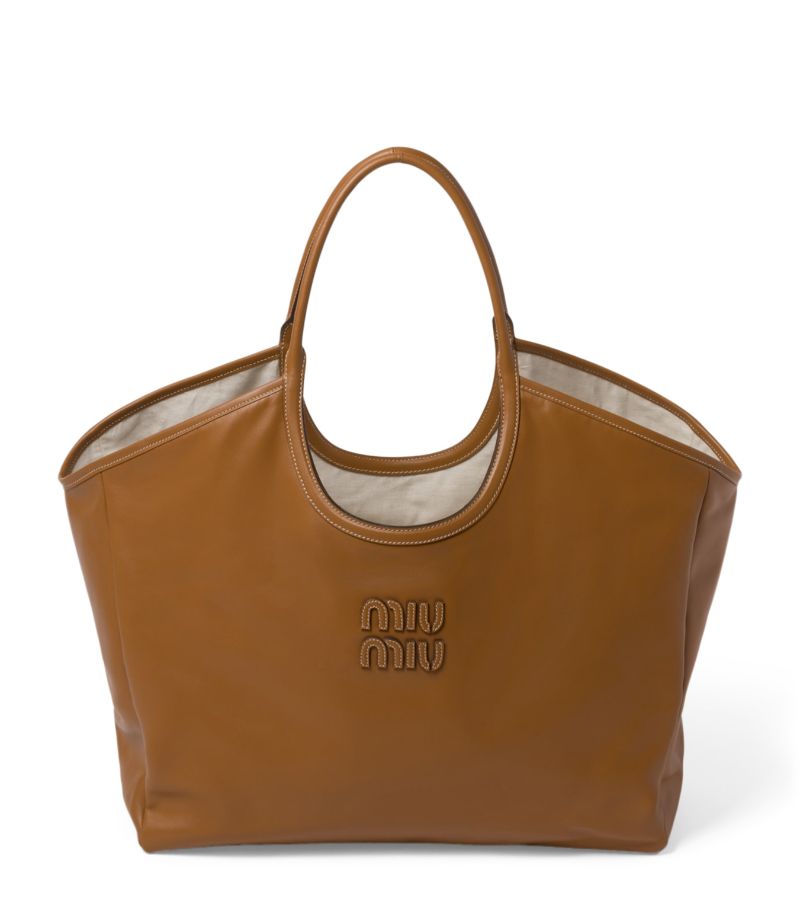 Miu Miu Miu Miu Leather Ivy Tote Bag