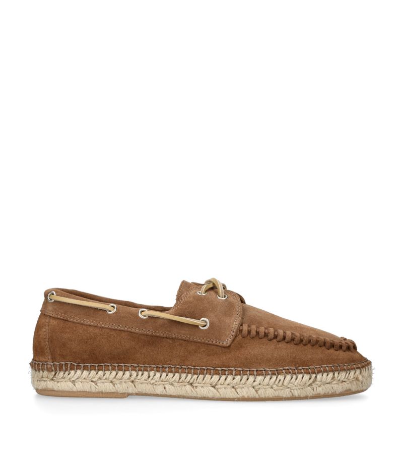 Eleventy Eleventy Suede Espadrille Boat Shoes