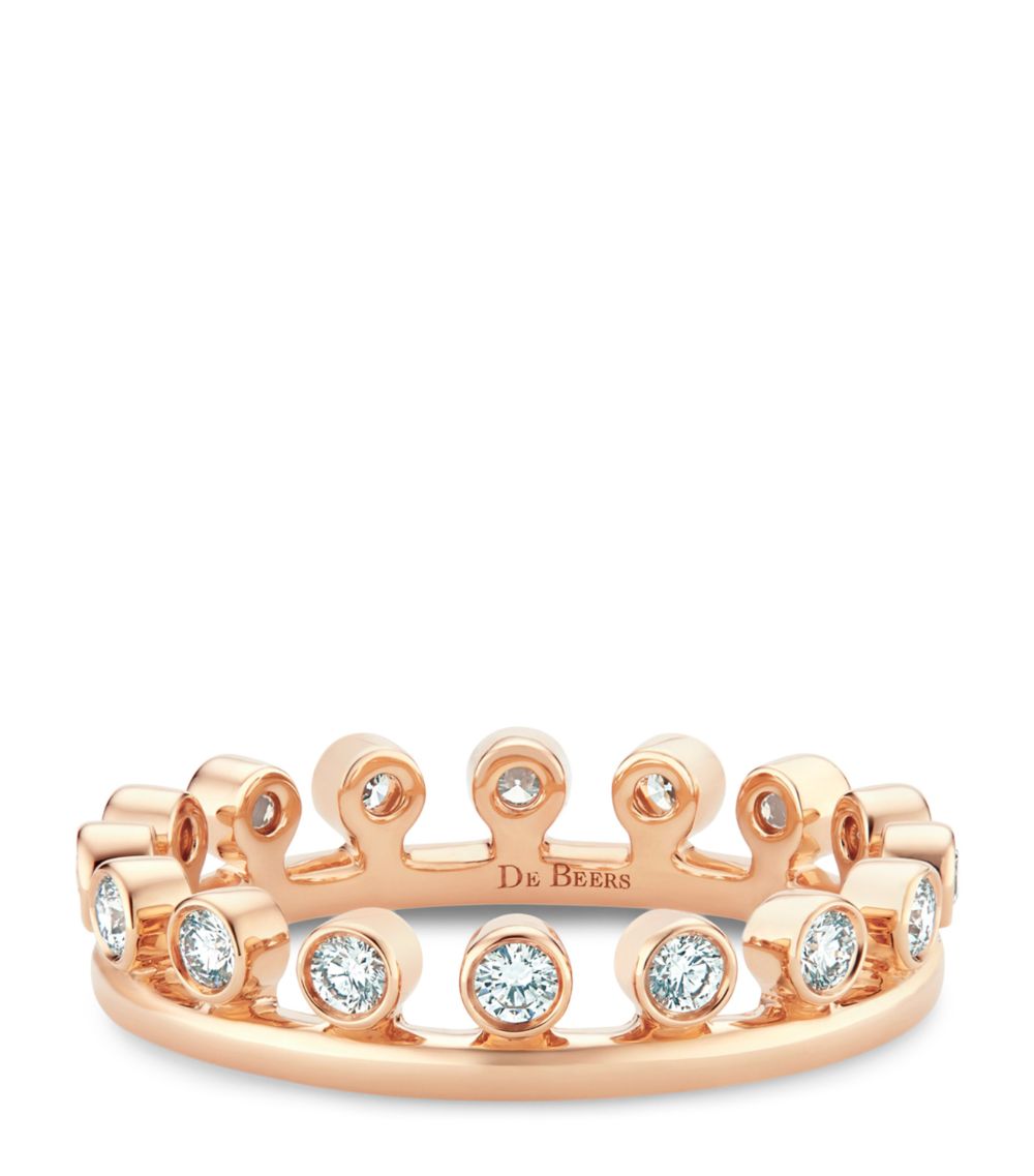 De Beers Jewellers De Beers Jewellers Rose Gold And Diamond Dewdrop Ring