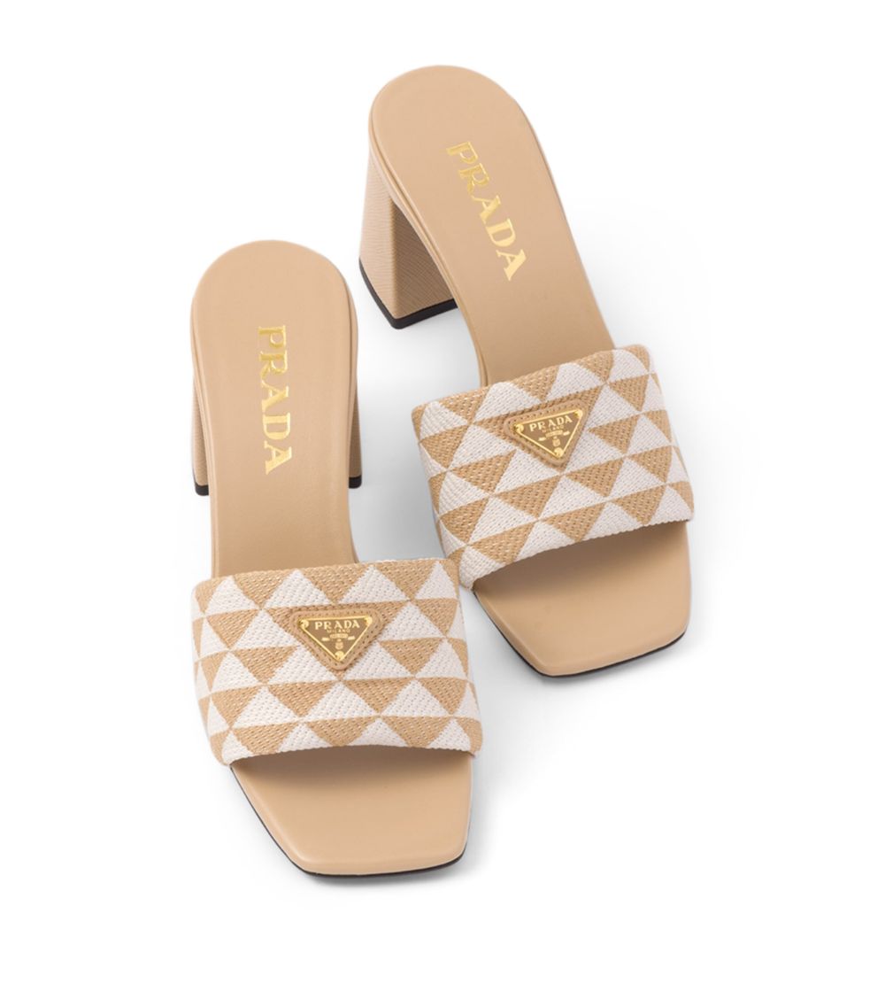 Prada Prada Fabric Triangle Mules 65