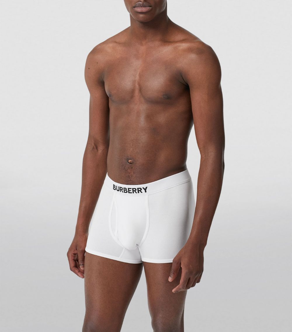 Burberry Burberry Logo Detail Stretch Cotton Boxer Shorts