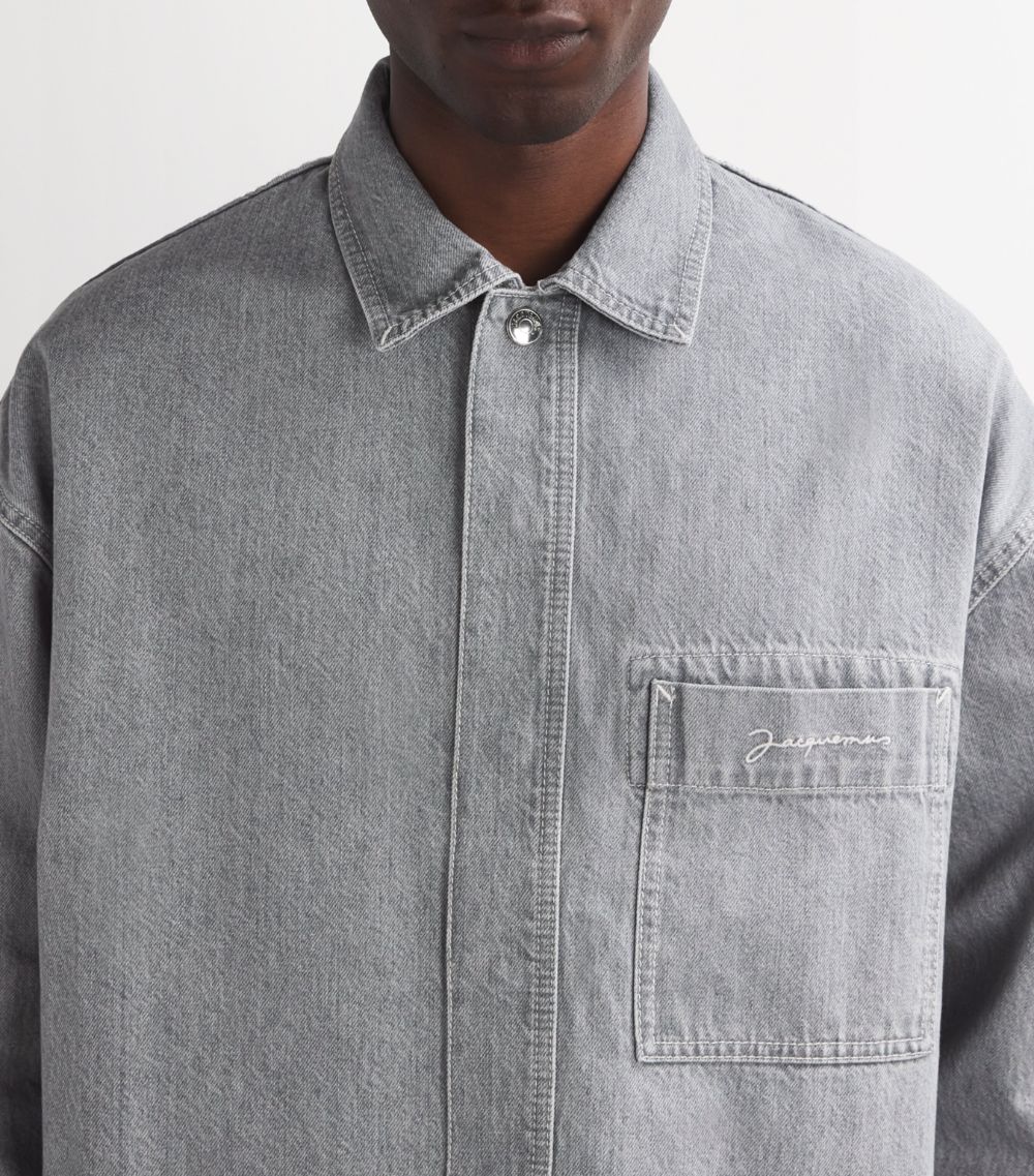 Jacquemus Jacquemus Light-Wash Denim Shirt