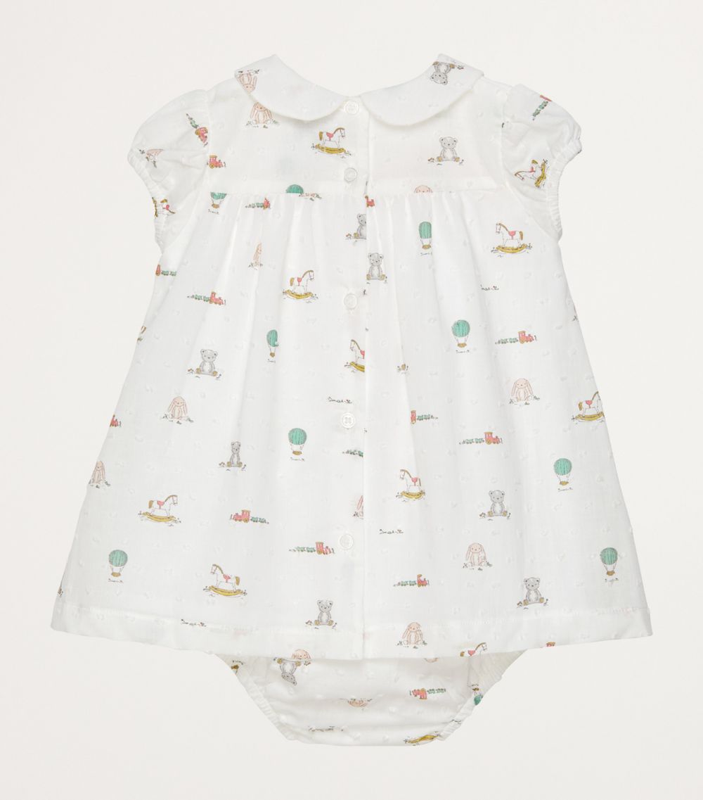 Trotters Trotters Bunny & Friends Smocked Bodysuit (0-9 Months)