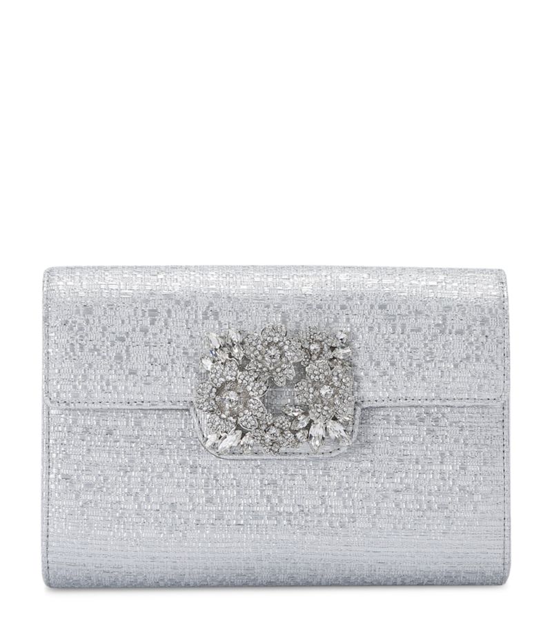 Roger Vivier Roger Vivier Tweed Bouquet Envelope Clutch Bag