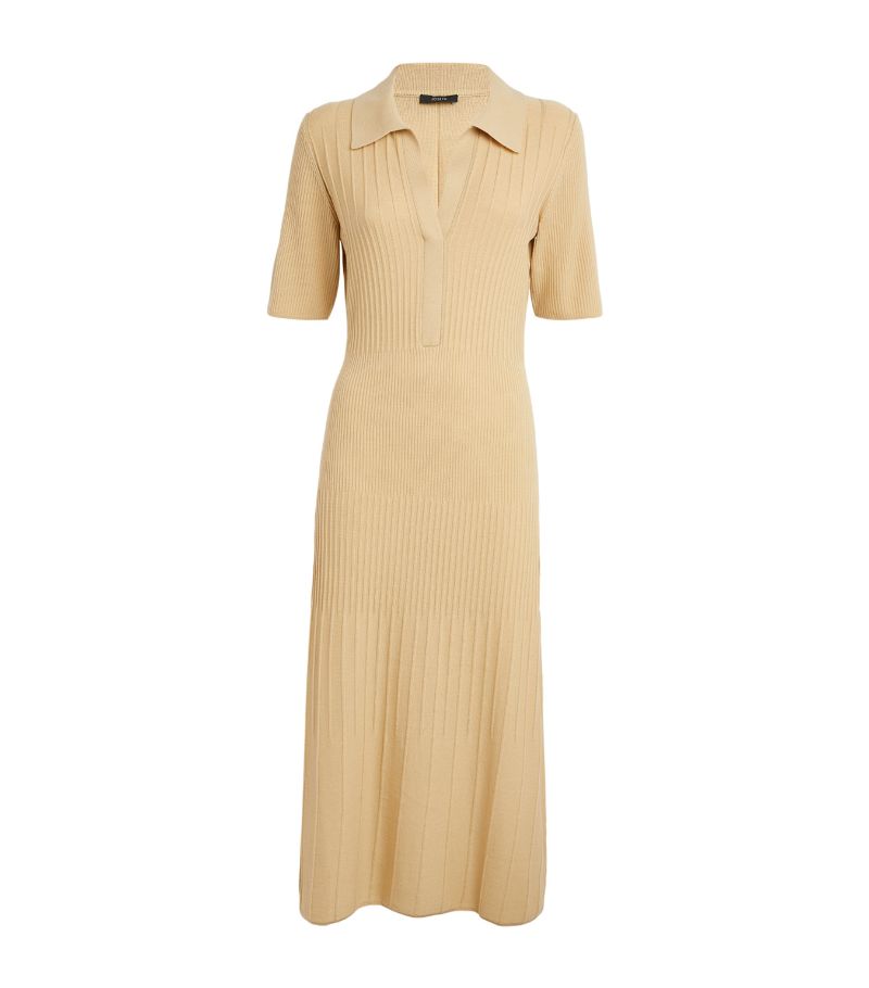 Joseph Joseph Merino Wool Ribbed Midi Dress