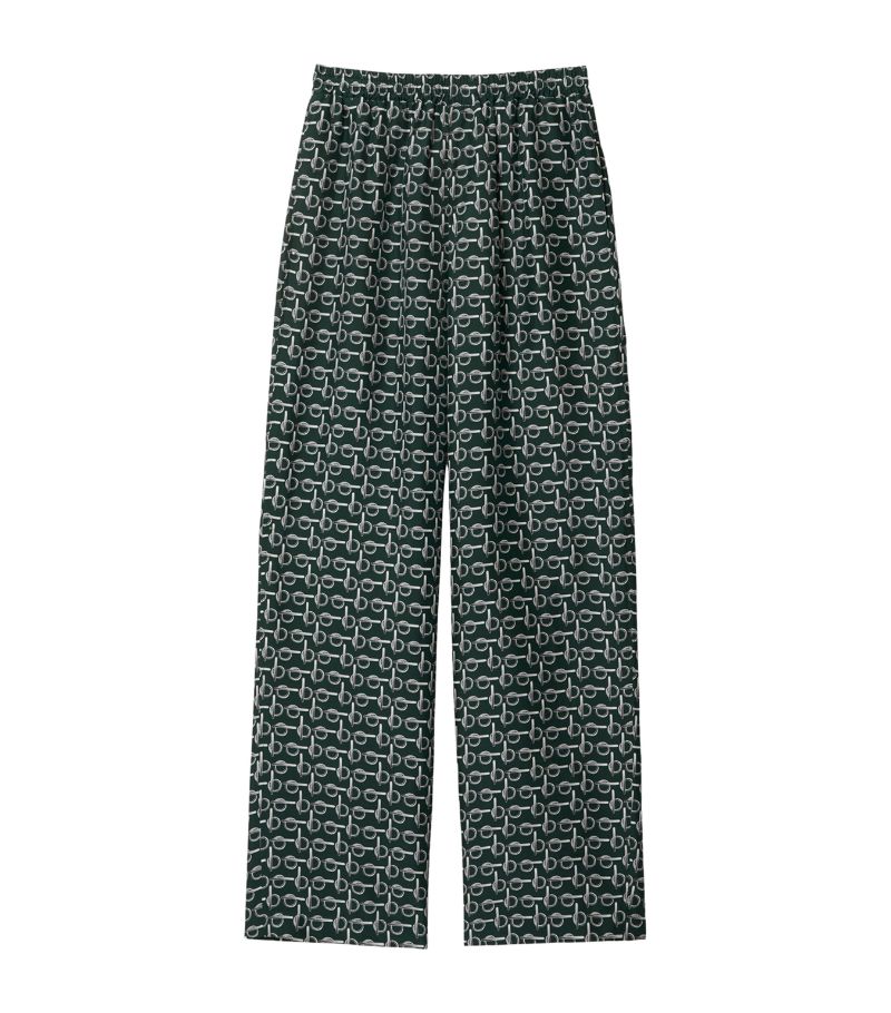 Burberry Burberry Silk Printed Trousers