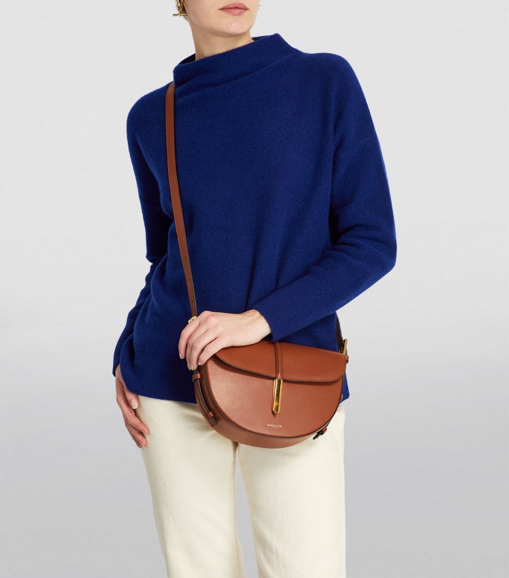 Demellier Demellier Leather The Tokyo Cross-Body Saddle Bag