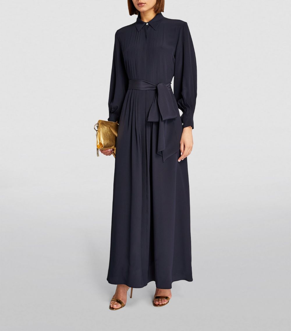 Kiton Kiton Silk Belted Maxi Dress