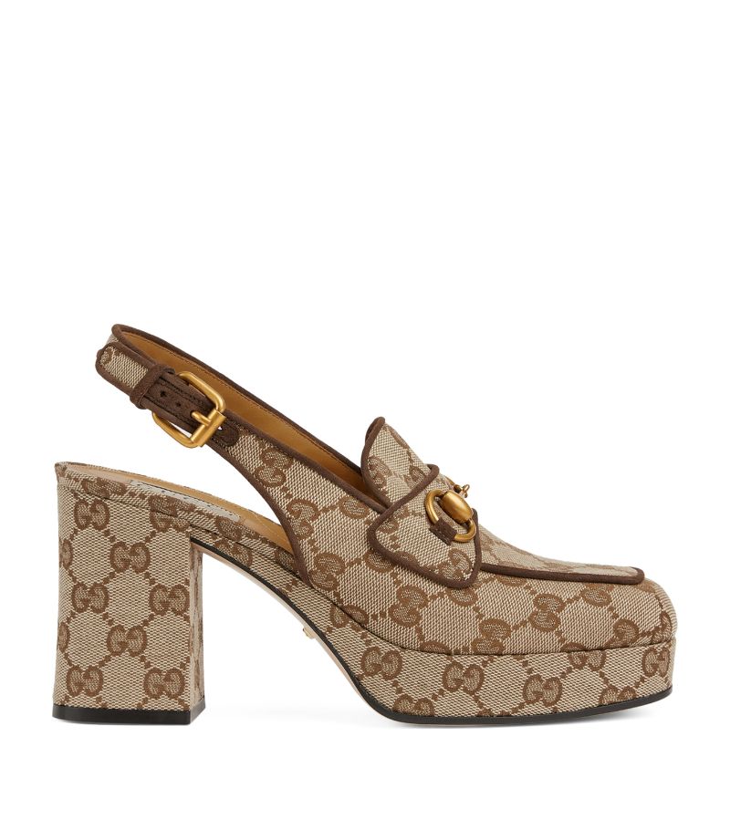 Gucci Gucci Gg Canvas Slingback Pumps 85