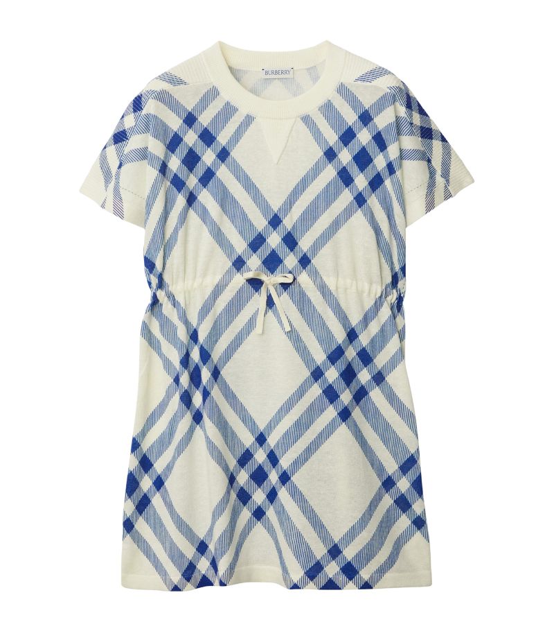 Burberry Burberry Kids Linen-Cotton Check Print Dress (3-14 Years)