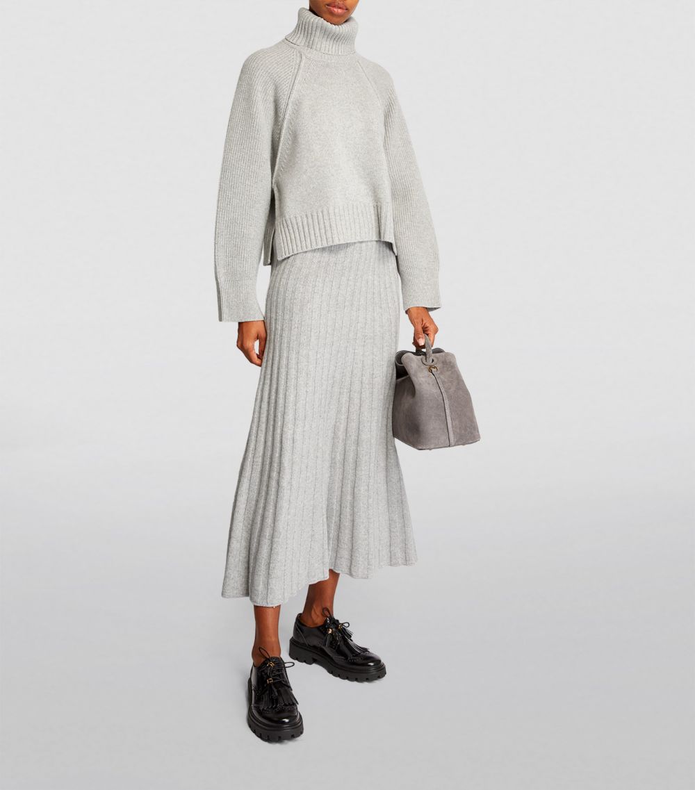 Me+Em ME+EM Merino-Cashmere Midi Skirt