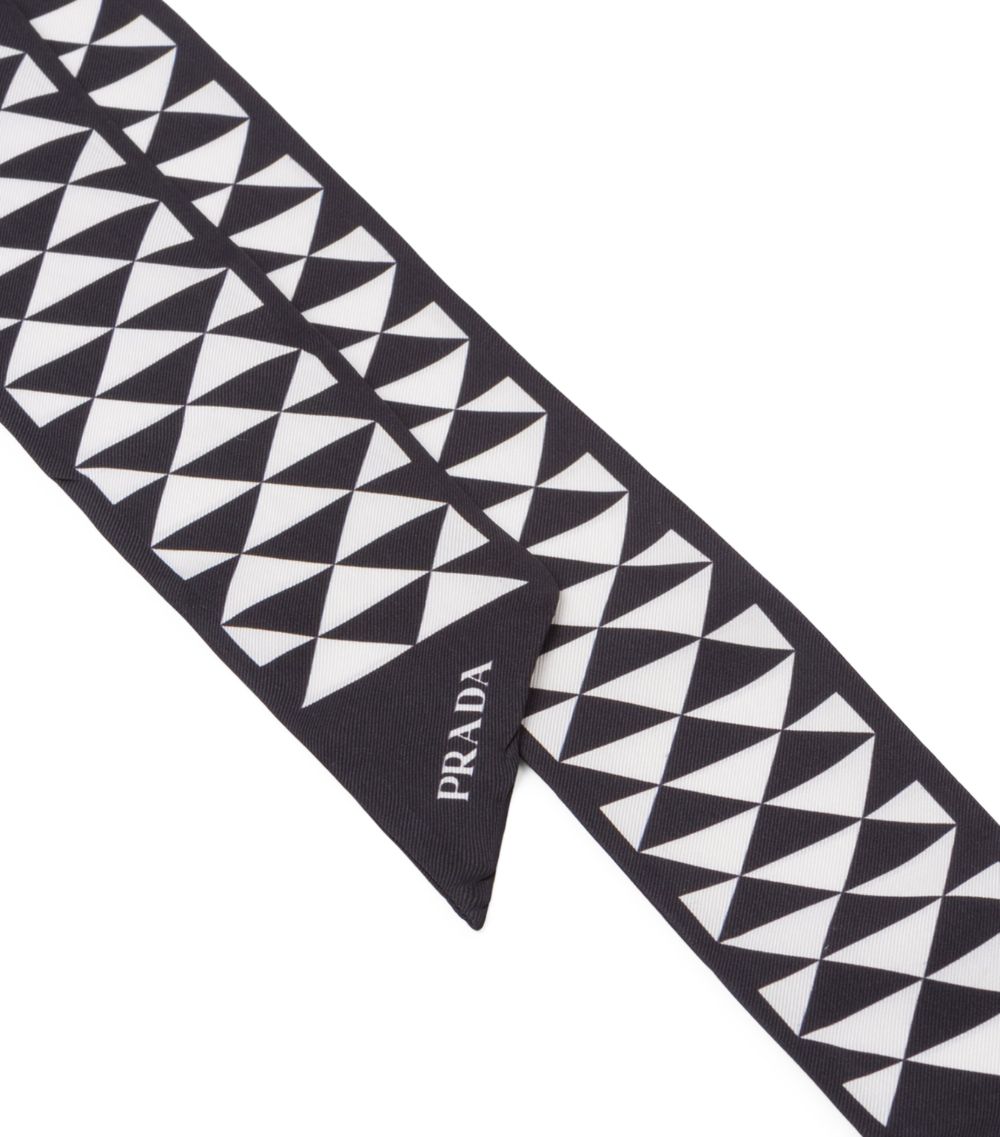 Prada Prada Silk Triangle Skinny Scarf