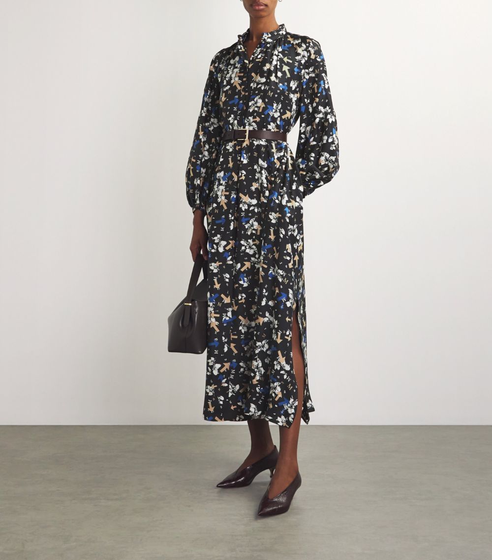 Max Mara Max Mara Silk Printed Midi Dress