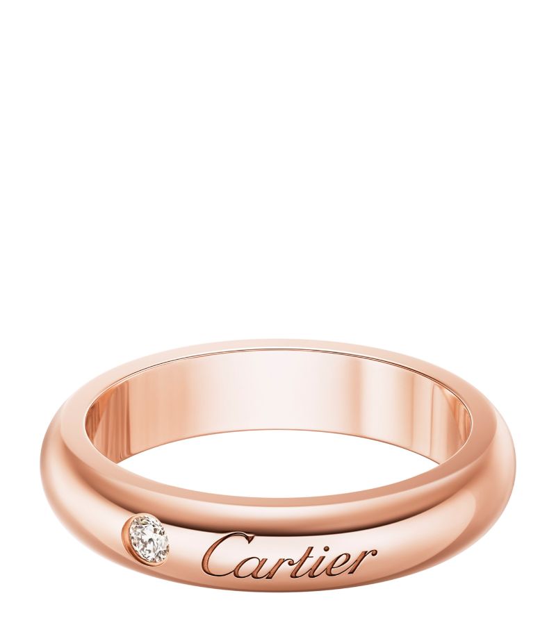 Cartier Cartier Rose Gold And Diamond C De Cartier Wedding Band