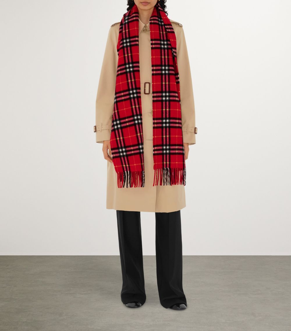 Burberry Burberry Double-Faced Cashmere Check Scarf