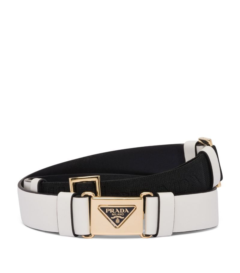 Prada Prada Leather Triangle Belt