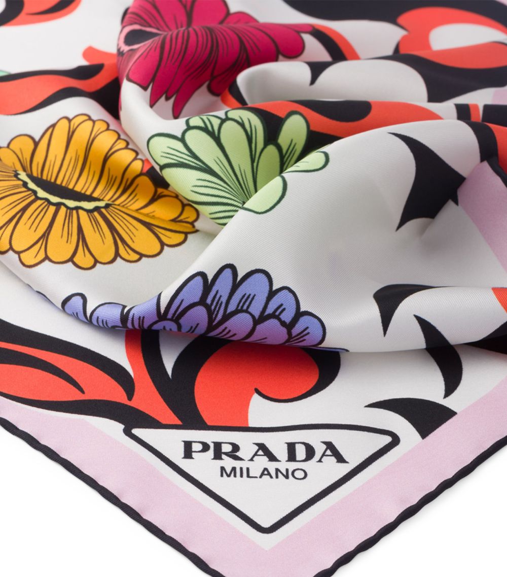 Prada Prada Silk Daisies Scarf