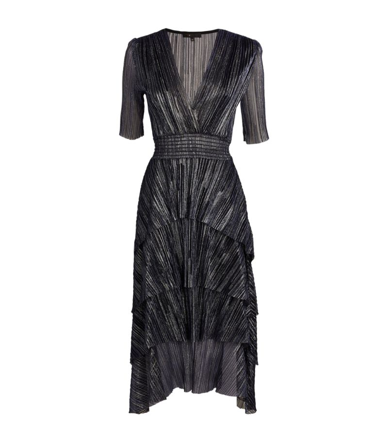  Maje Tiered Ruffle Midi Dress