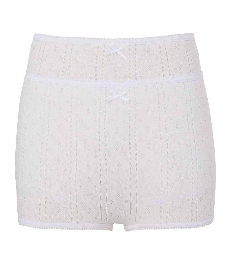 Jw Anderson Jw Anderson Cotton Pointelle-Knit Shorts