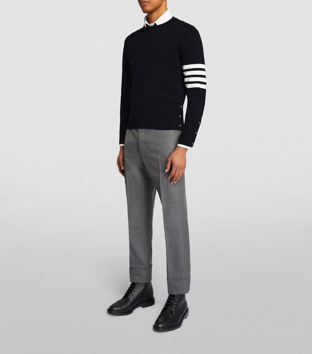 Thom Browne Thom Browne Merino Wool 4-Bar Sweater