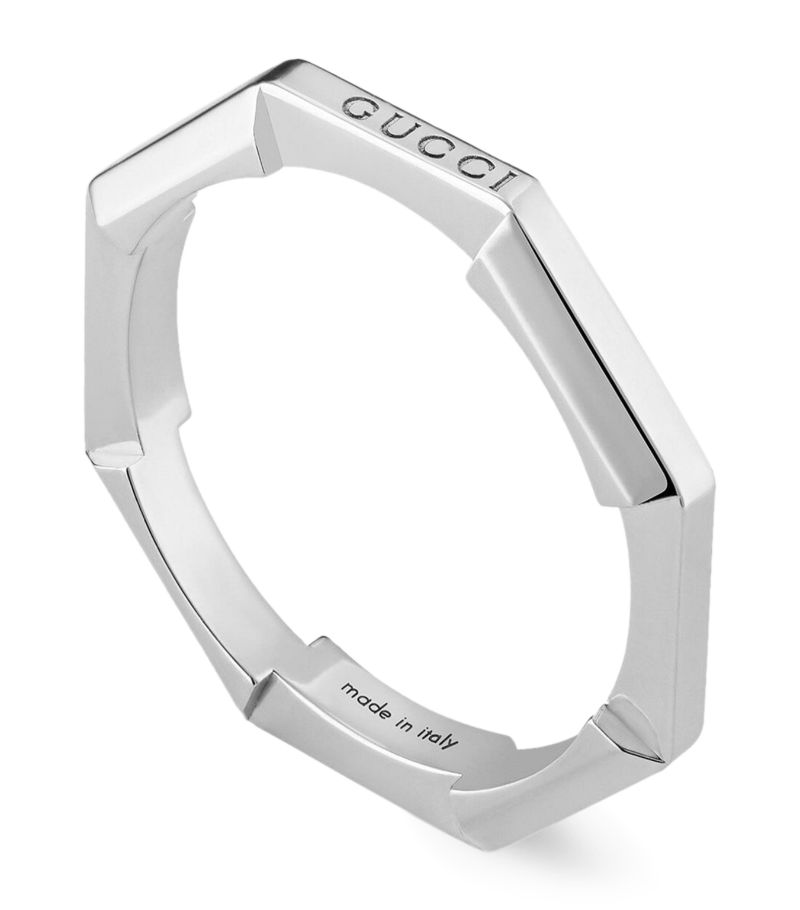 Gucci Gucci White Gold Link To Love Ring