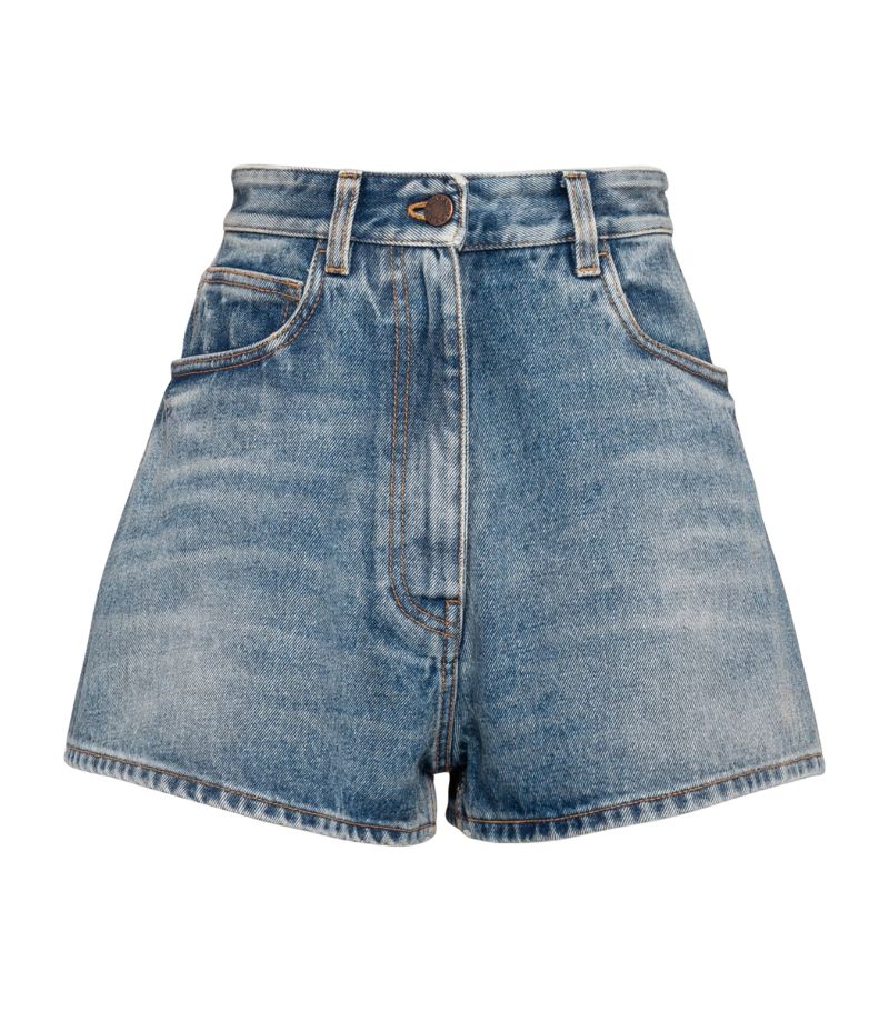 Prada Prada Denim High-Waisted Shorts