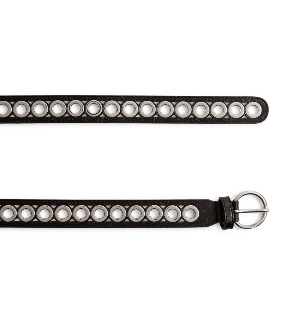  Sandro Leather Loop-Embellished Belt