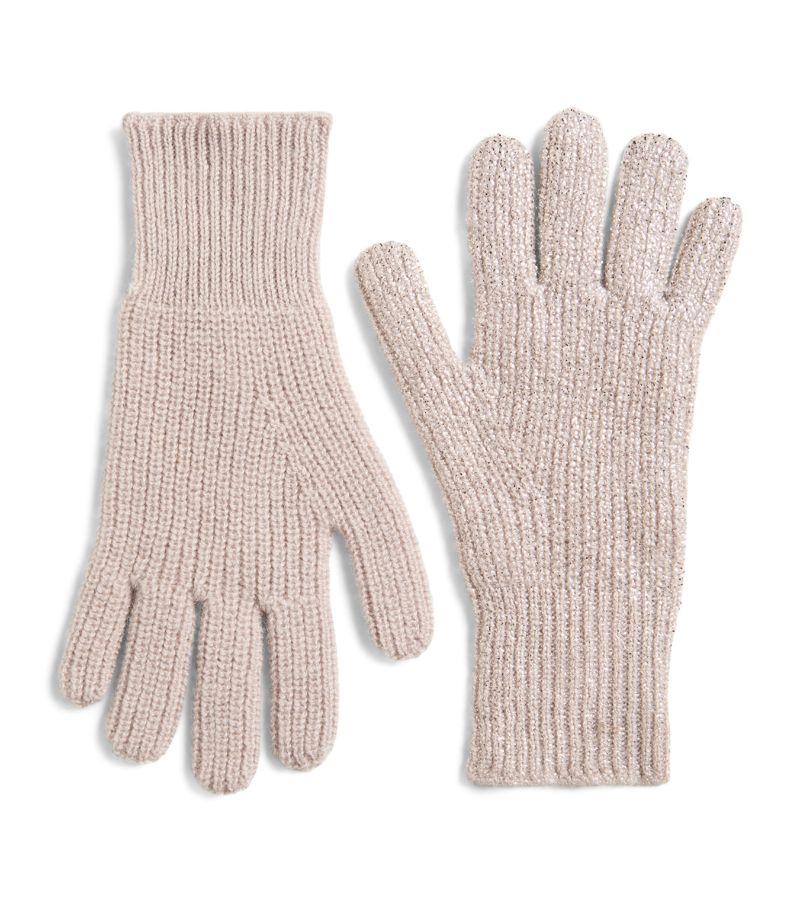 Brunello Cucinelli Kids Brunello Cucinelli Kids Cashmere Sparkling Gloves