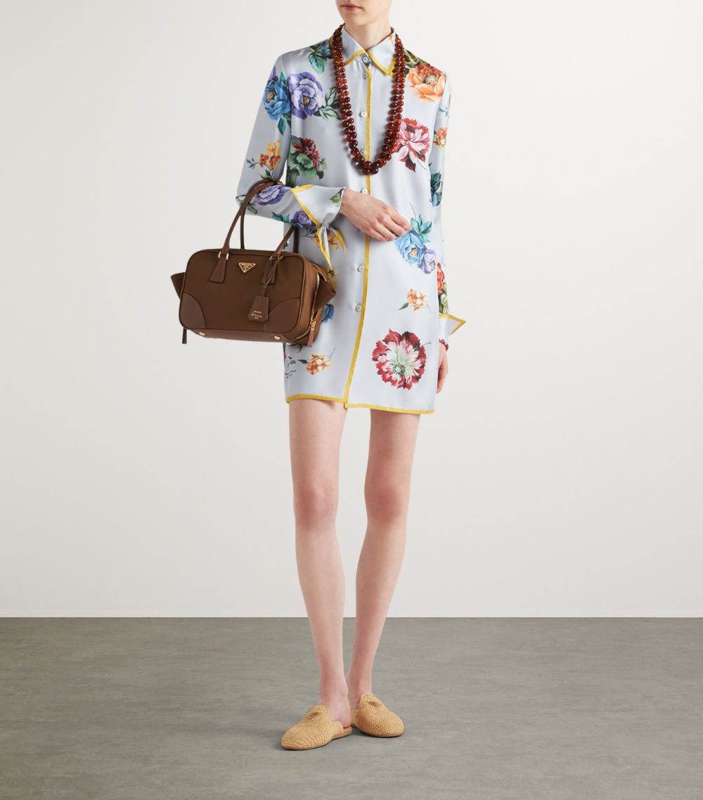 Prada Prada Silk Gardenia Mini Dress