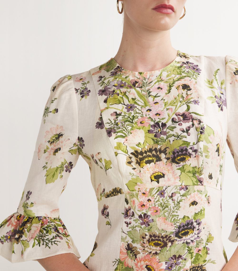 Zimmermann Zimmermann Linen Floral Halliday Dress