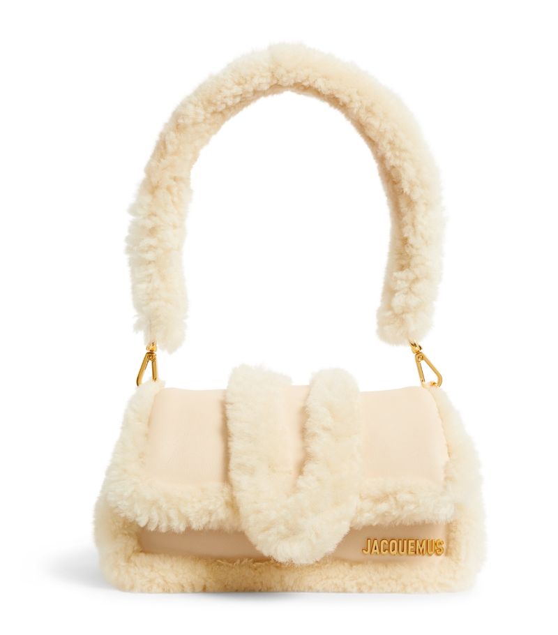 Jacquemus Jacquemus Mini Suede-Shearling Le Bambimou Shoulder Bag