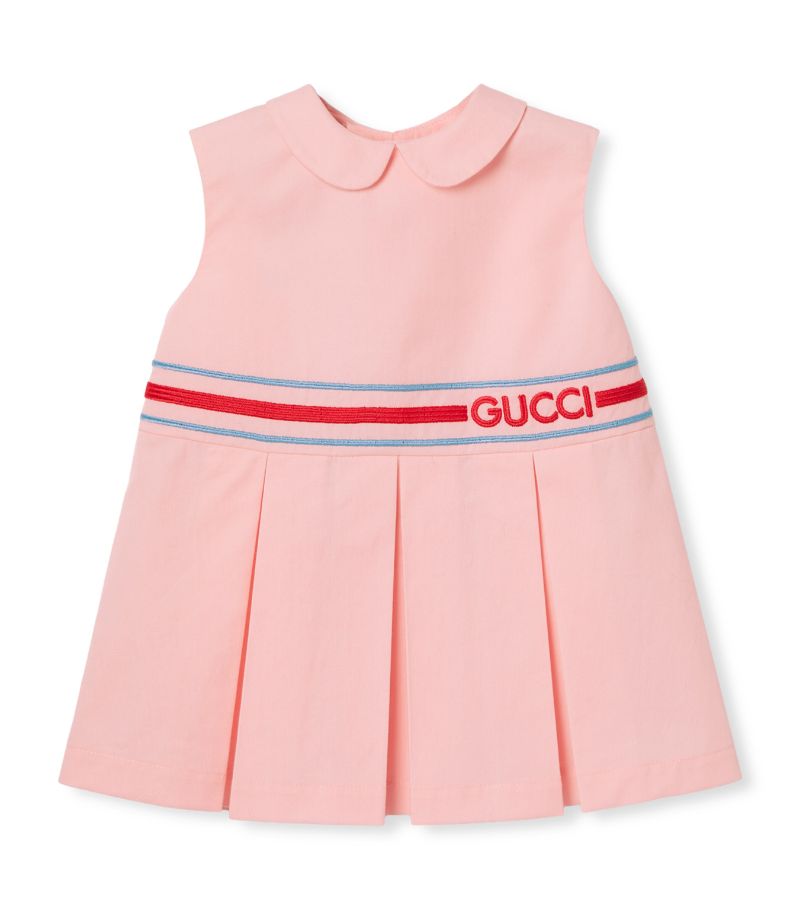 Gucci Gucci Kids Logo-Embroidered Dress (3-24 Months)