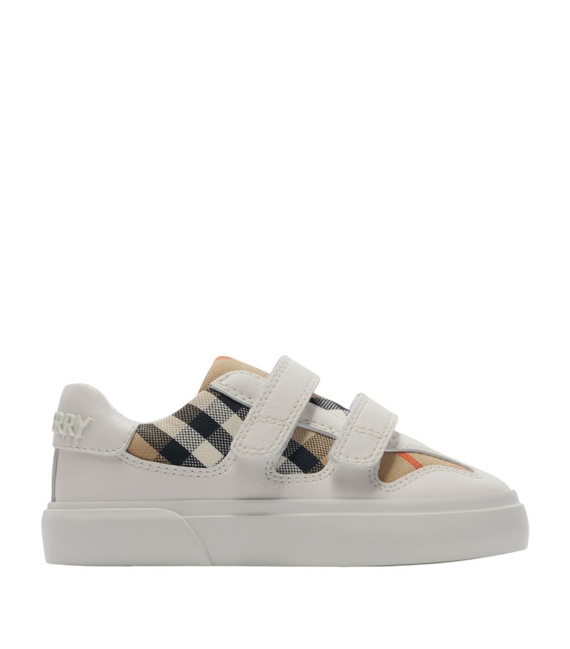 Burberry Burberry Kids Leather Check Sneakers
