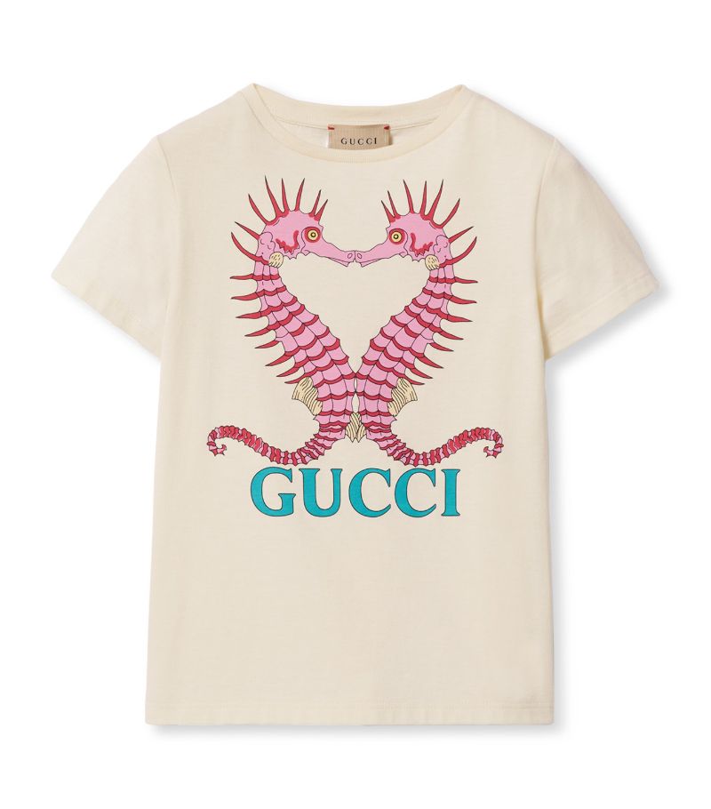 Gucci Gucci Kids Cotton Seahorse T-Shirt (4-12 Years)