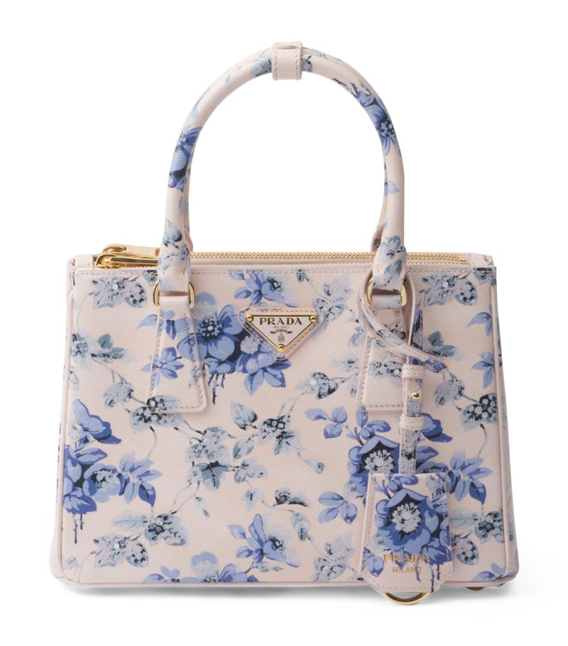 Prada Prada Small Leather Floral Galleria Top-Handle Bag