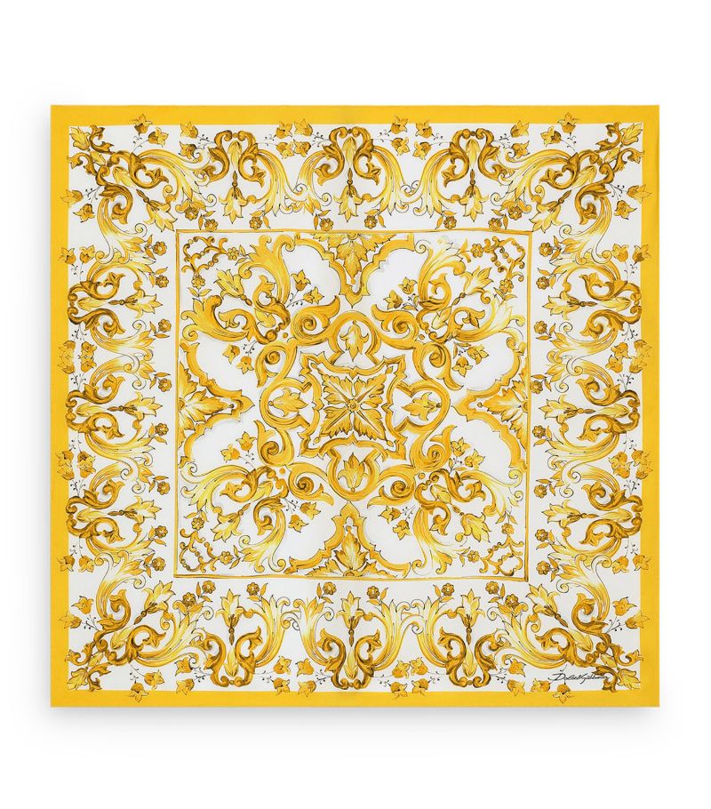 Dolce & Gabbana Dolce & Gabbana Silk Majolica Print Scarf