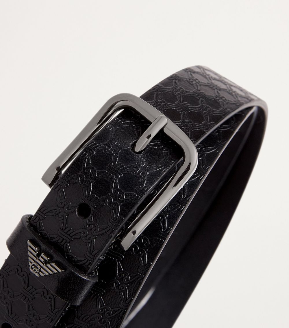 Emporio Armani Emporio Armani Embossed Leather Belt