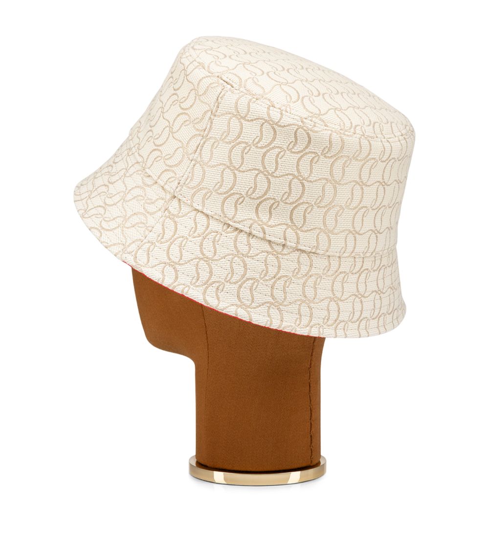 Christian Louboutin Christian Louboutin Bobino Jacquard-Monogram Bucket Hat